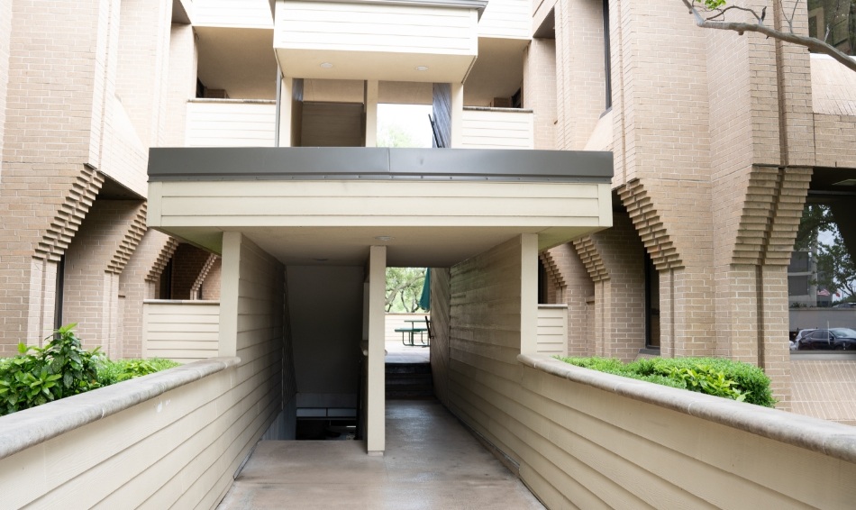 Head on shot of entrance to dental office