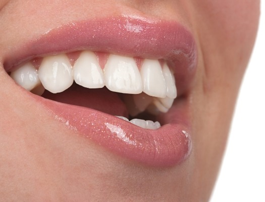 Close up of a womans smile